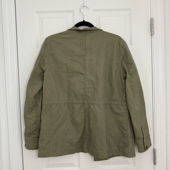 Marine Layer Harriet Green Utility Jacket Women’s Medium Cotton Drawstring Zip - Picture 2 of 11